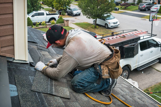 Professional Roof Leak Repair technician working in Stowell, TX